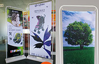 Roll up banner stand