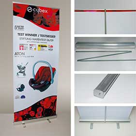 Economic aluminum roll up banner